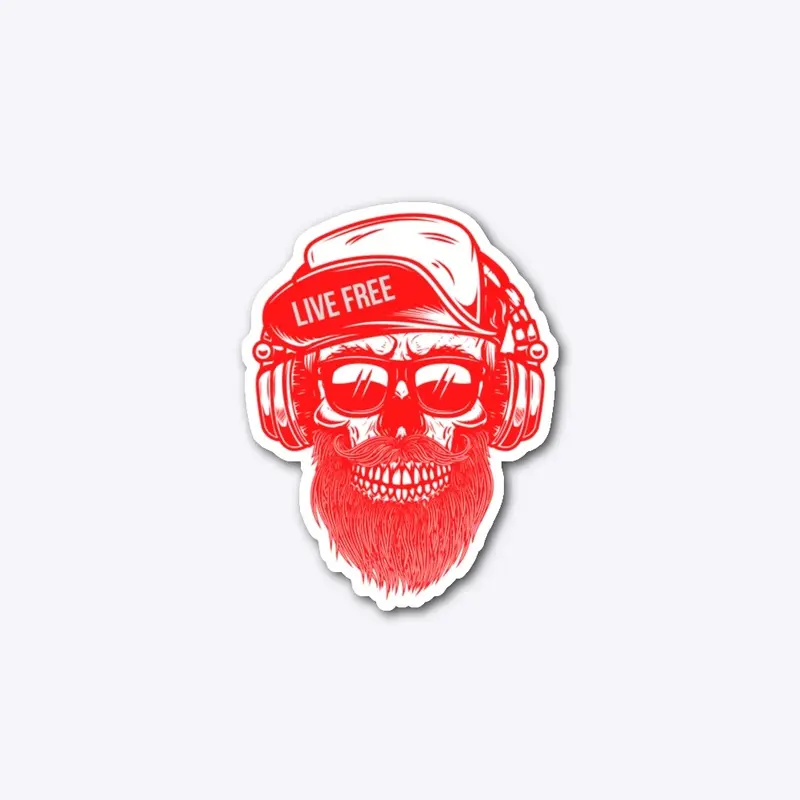 LIVE FREE OR DIE, DIE CUT STICKER 